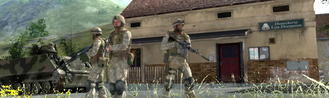 Screen z ArmA: armed Assault se EPJ logem na hospodě